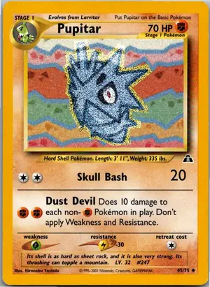 Pokémon-Karte Pupitar 45/75 Neo Entdeckung