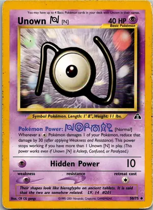 Pokémon-Karte Unown [N] Icognito N 50/75 Neo Entdeckung