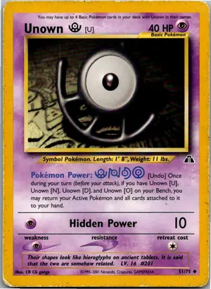 Pokémon-Karte Unown [U] Icognito U 51/75 Neo Entdeckung