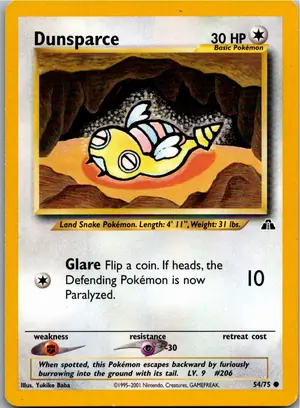 Pokémon-Karte Dunsparce Dummisel 54/75 Neo Entdeckung