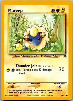 Pokémon-Karte Mareep Voltilamm 58/75 Neo Entdeckung