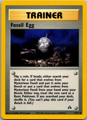 Pokémon-Karte Fossil Egg Fossil-Ei 72/75 Neo Entdeckung