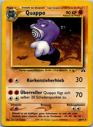 Pokémon-Karte Quappo 28/75 Neo Entdeckung