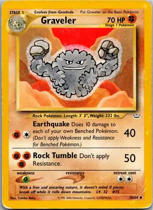 Pokémon-Karte Graveler Georok 30/64 Neo Revelation