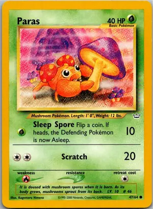 Pokémon-Karte Paras 47/64 Neo Revelation