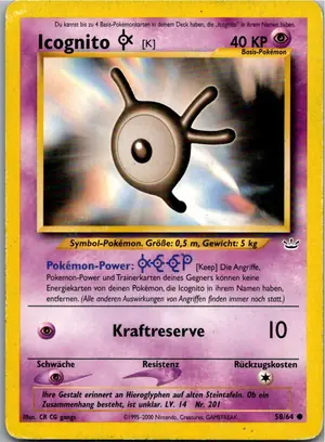 Pokémon-Karte Icognito K 58/64 Neo Revelation