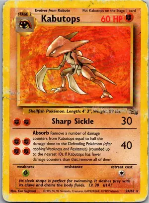 Pokémon-Karte Kabutops 24/62 Fossil