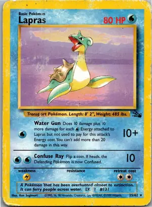 Pokémon-Karte Lapras 25/62 Fossil