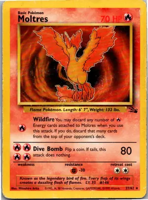 Pokémon-Karte Moltres Lavados 27/62 Fossil