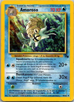 Pokémon-Karte Amoroso 40/62 Fossil