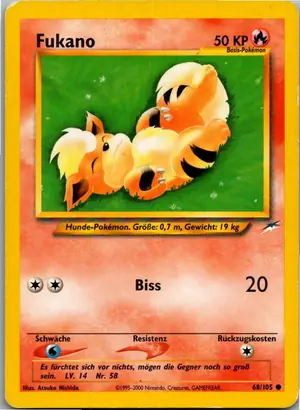 Pokémon-Karte Fukano 68/105 Neo Destiny