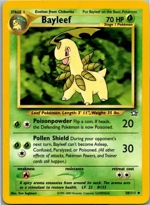 Pokémon-Karte Bayleef Lorblatt 28/111 Neo Genesis