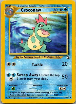 Pokémon-Karte Croconaw Tyracroc 32/111 Neo Genesis