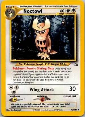 Pokémon-Karte Noctowl Noctuh 42/111 Neo Genesis