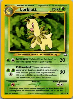 Pokémon-Karte Lorblatt 28/111 Neo Genesis