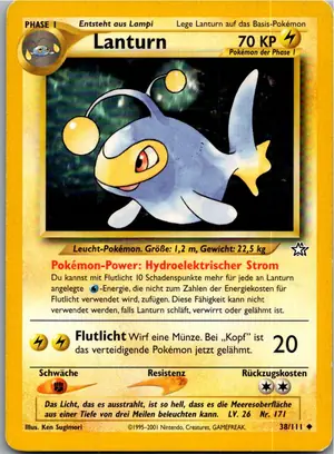 Pokémon-Karte Lanturn 38/111 Neo Genesis