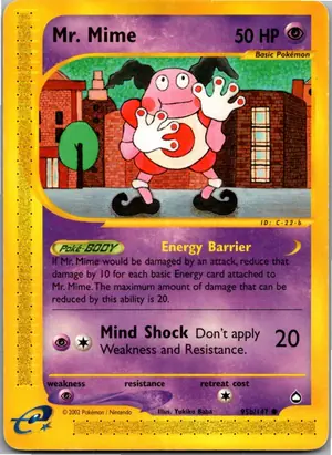 Pokémon-Karte Mr. Mime Pantimos 95A/147 Aquapolis