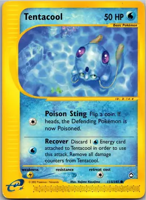 Pokémon-Karte Tentacool Tentacha 113/147 Aquapolis