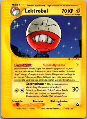 Pokémon-Karte Lektrobal 8/147 Aquapolis