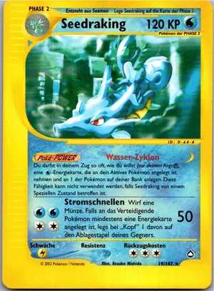 Pokémon-Karte Seedraking 19/147 Aquapolis