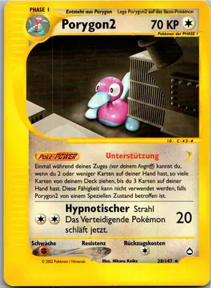 Pokémon-Karte Porygon2 28/147 Aquapolis