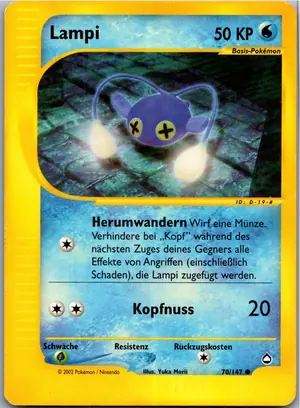 Pokémon-Karte Lampi 70/147 Aquapolis