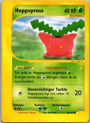 Pokémon-Karte Hoppspross 83/147 Aquapolis