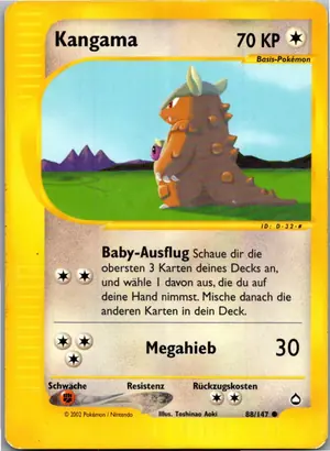 Pokémon-Karte Kangama 88/147 Aquapolis