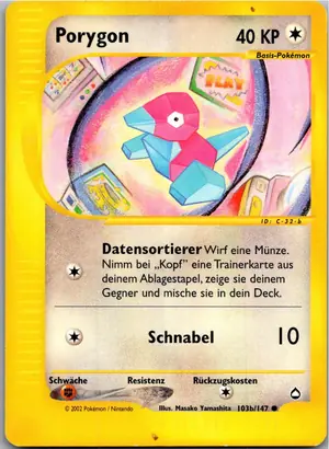Pokémon-Karte Porygon 103B/147 Aquapolis