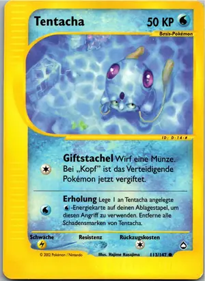 Pokémon-Karte Tentacha 113/147 Aquapolis