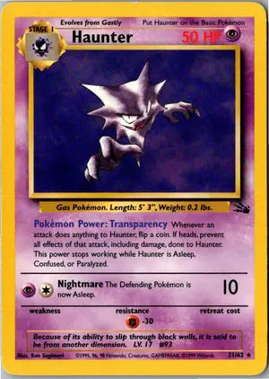Pokémon-Karte Haunter Alpollo 21/62 Fossil
