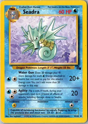 Pokémon-Karte Seadra Seemon 42/62 Fossil