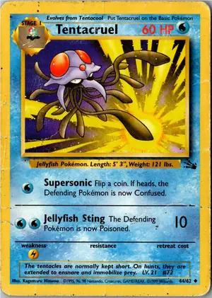 Pokémon-Karte Tentacruel Tentoxa 44/62 Fossil