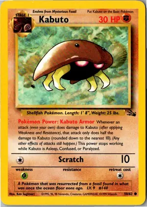 Pokémon-Karte Kabuto 50/62 Fossil