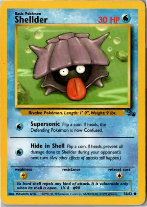 Pokémon-Karte Shellder Muschas 54/62 Fossil