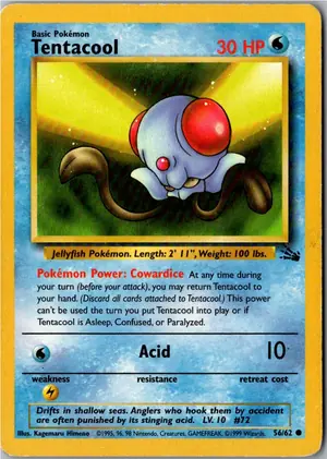 Pokémon-Karte Tentacool Tentacha 56/62 Fossil