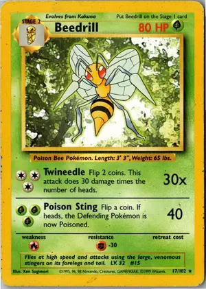 Pokémon-Karte Beedrill Bibor 17/102 Grundset