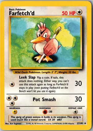 Pokémon-Karte Farfetch'd Porenta 27/102 Grundset