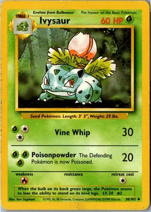 Pokémon-Karte Ivysaur Bisaknosp 30/102 Grundset