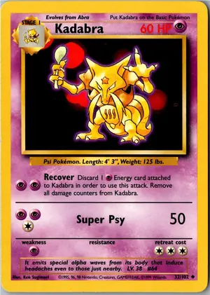 Pokémon-Karte Kadabra 32/102 Grundset