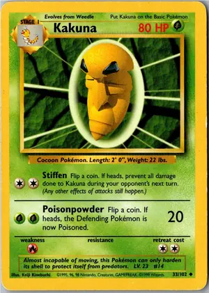 Pokémon-Karte Kakuna Kokuna 33/102 Grundset