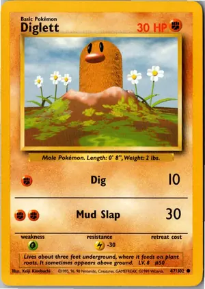 Pokémon-Karte Diglett Digda 47/102 Grundset