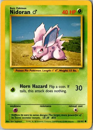 Pokémon-Karte Nidoran♂ Nidoran M 55/102 Grundset