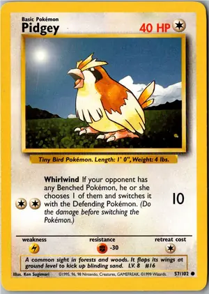 Pokémon-Karte Pidgey Taubsi 57/102 Grundset