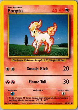 Pokémon-Karte Ponyta Ponita 60/102 Grundset