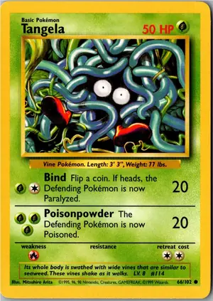 Pokémon-Karte Tangela 66/102 Grundset