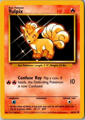 Pokémon-Karte Vulpix 68/102 Grundset