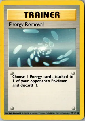 Pokémon-Karte Energy Removal Energie-Absauger 92/102 Grundset