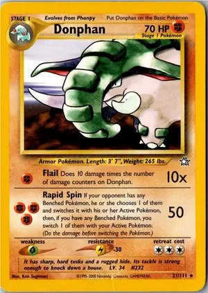 Pokémon-Karte Donphan 21/111 Neo Genesis
