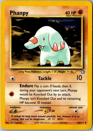 Pokémon-Karte Phanpy 43/111 Neo Genesis